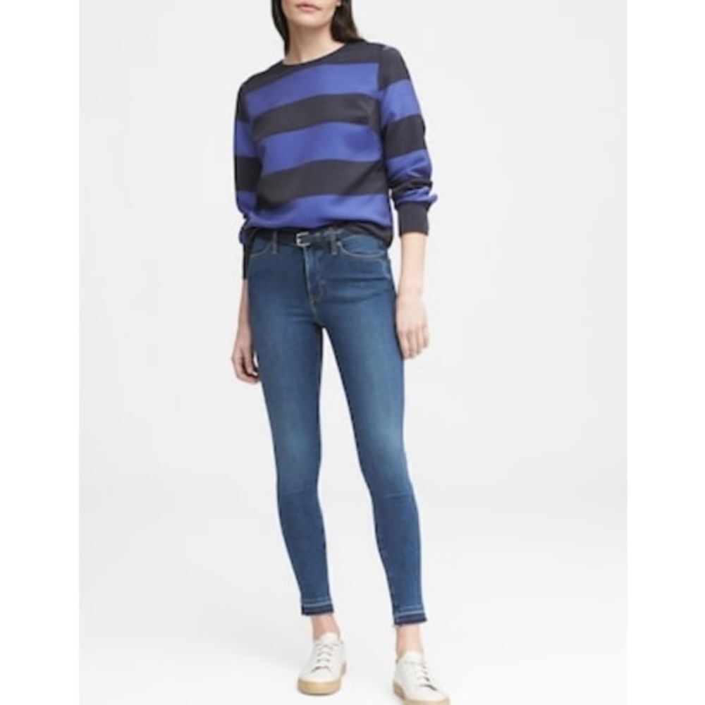 NWT Banana Republic Ruby Stripe Metallic Top Shirt